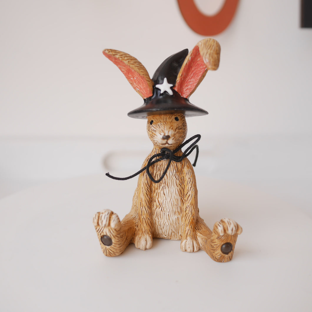 New Design Sitting Halloween Witch Rabbit Standing Decoration | Resin Rabbit | Bunny Decoration | Halloween Decor